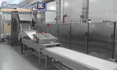 Forno contínuo industrial para fabricação de casquinha biju wafer Haas