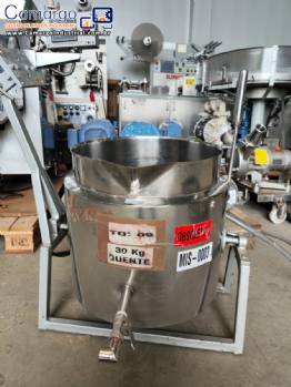 Tanque reator de bancada aquecido encamisado em inox para laboratorio 30 Kg ALIC