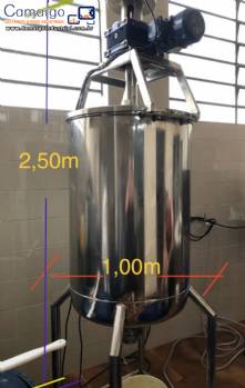 Tanque misturador em ao inox 200 litros