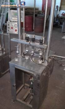 Envasadora linear com 6 bicos em inox
