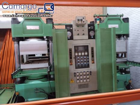 Prensa hidráulica dupla à vácuo para vulcanização de borracha Pan Stone