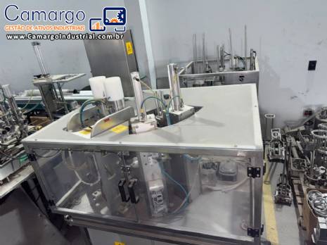 Envasadora dosadora rotativa automática com seladora para cálice copinhos Delgo 3500 cálices por hora Envasadora dosadora rotativa automática com seladora para cálice copinhos Delgo 3500 cálices por hora