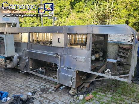 Linha para envase de galão garrafão 10 e 20 litros com envasadora e rinser lavadora Linha para envase de galão garrafão 10 e 20 litros com envasadora e rinser lavadora
