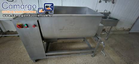 Misturador de pás eixo duplo em inox para carnes Jamar Misturador de pás eixo duplo em inox para carnes Jamar