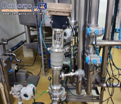 Válvula de controle em aço inox sanitário SAMSON Válvula de controle em aço inox sanitário SAMSON